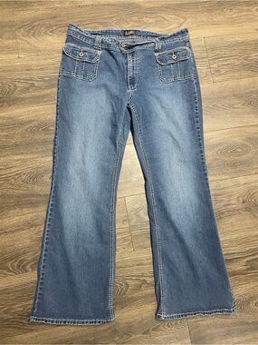 Angels flare comfort stretch Women's Blue Bootcut Jeans size 22 bottom pants